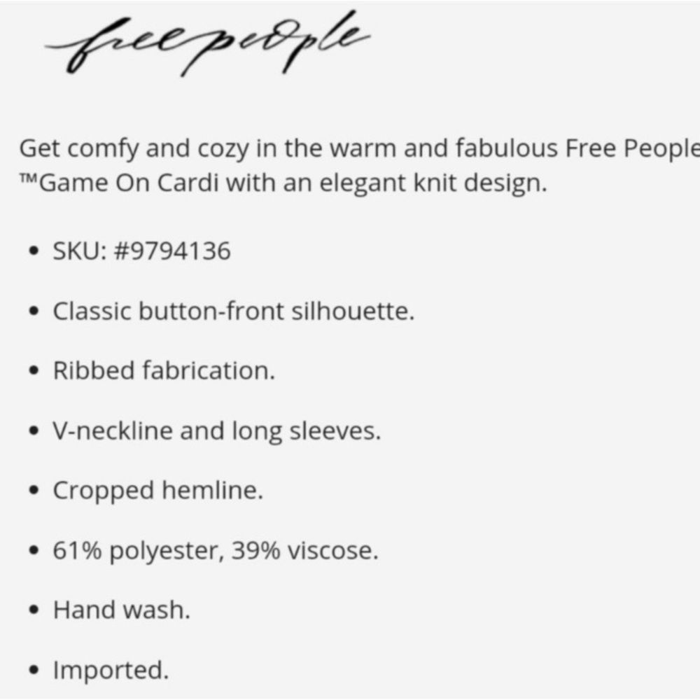 Free People Black Ribbed Button-Front Cardigan - Picture 7 of 7